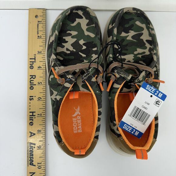 Eddie Bauer Boys Canvas Slip-On Shoe Size 2 Camo - Picture 8 of 8